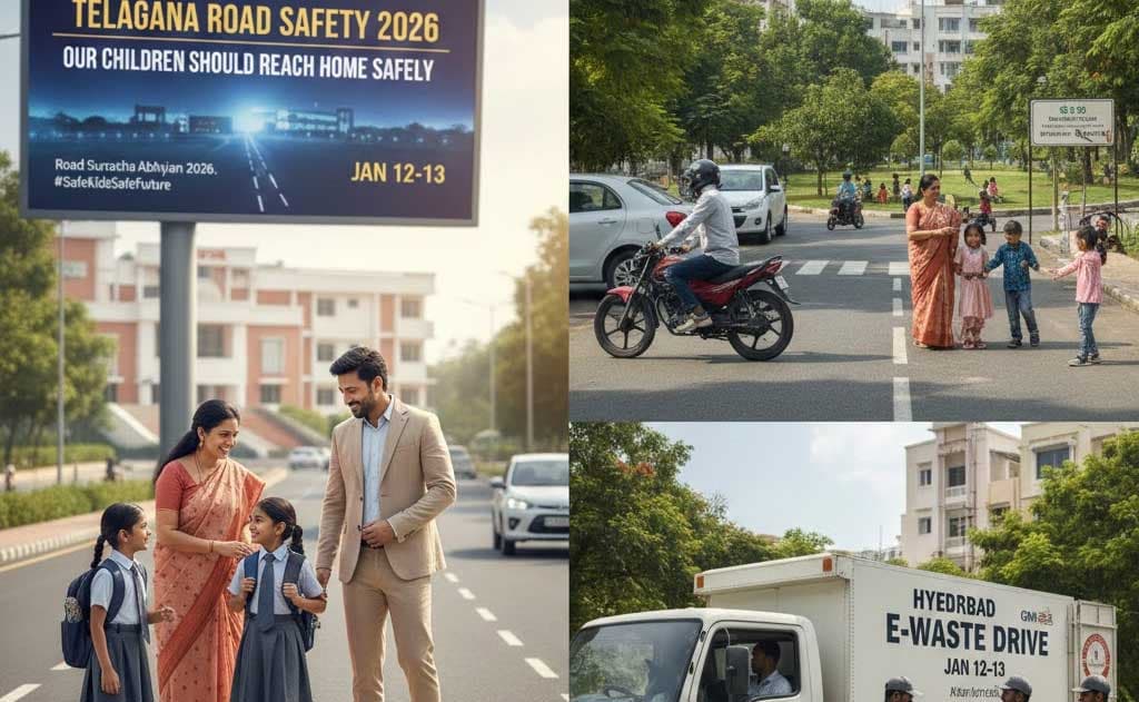 తెలంగాణా రోడ్ సేఫ్టీ 2026: మన పిల్లలు సేఫ్‌గా ఇంటికి చేరాలి – రోడ్ సేఫ్టీ సెస్ మరియు హైదరాబాద్ ఇ-వేస్ట్ డ్రైవ్ గురించి హార్ట్‌టచింగ్ స్టోరీ