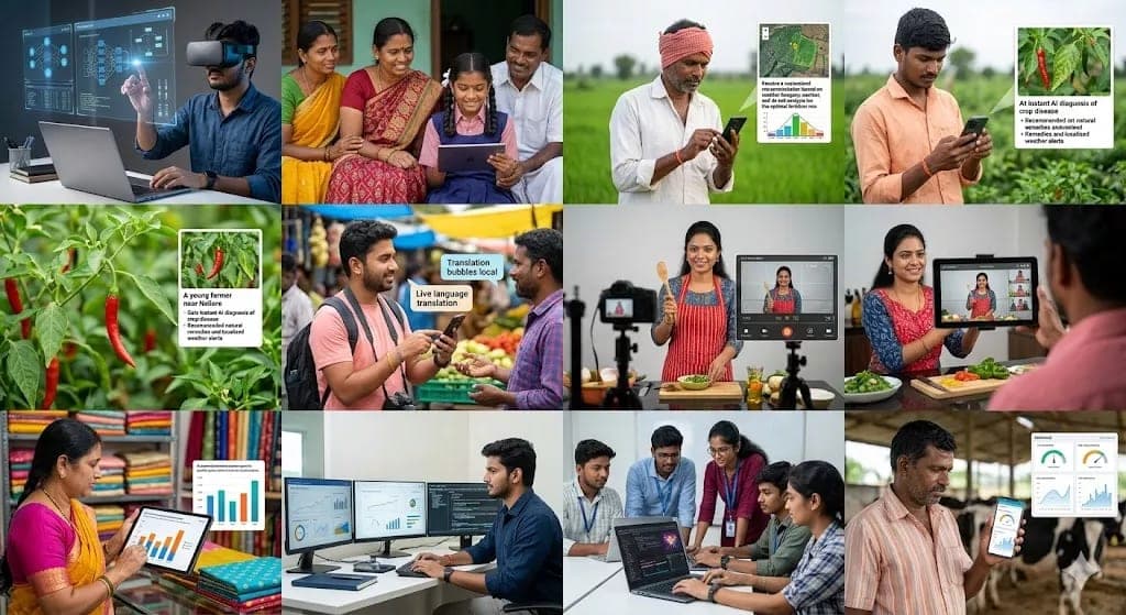 తెలుగు ప్రజలు AIని ఎలా వాడుతున్నారు? 2026లో విద్యార్థులు + రైతులు + యూట్యూబర్లు + వ్యాపారులకు 10 Practical ఉపయోగ Cases
