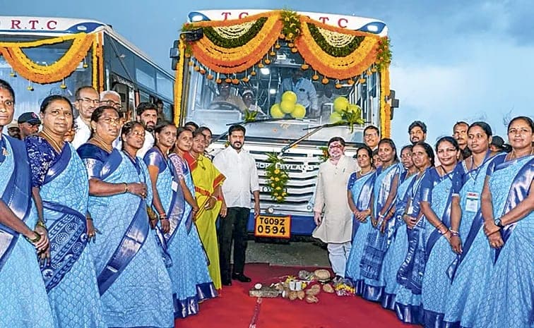 Revanth Reddy 553 RTC Buses for Women SHGs — Mahila Shakti Scheme; ₹199cr + ₹70K/SHG Monthly Income
